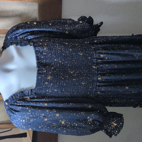 ✨ Ivy City Co Starry Nights Dress In Dark Blue And Gold Size XL - Picture 5 of 9